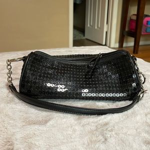 Black sequence purse